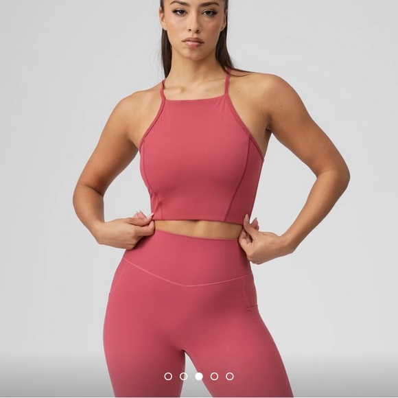 ❤️Buffbunny TerraCotta Ivy Crop Strappy Top/ Sporta Bra ❤️ Med, NWT 🔥 SOLD OUT - Picture 3 of 8